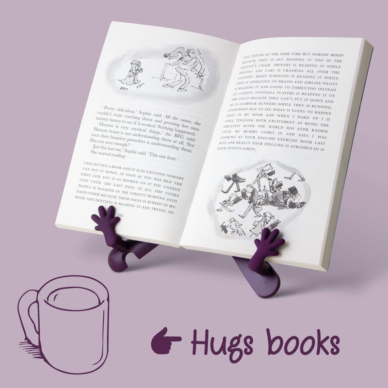 IF The Hands Stand, Hands Free Reading Tablet & Book Holder - Aubergine - Image 2